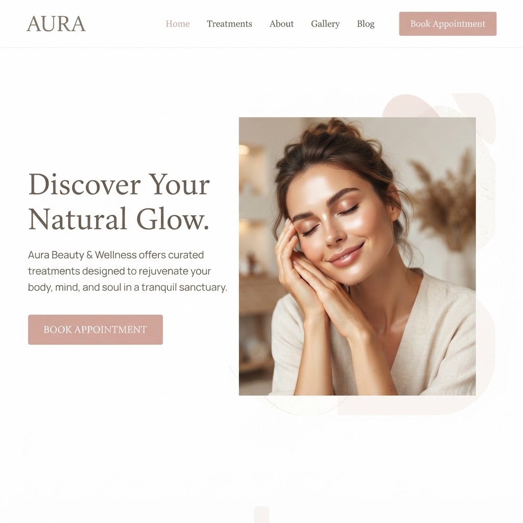 Exemplo de landing page para salão de beleza
